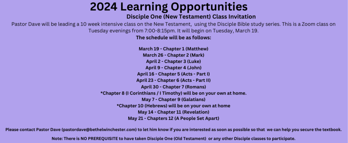 Lenten Themes and Worship and Learning Opportunities 2024